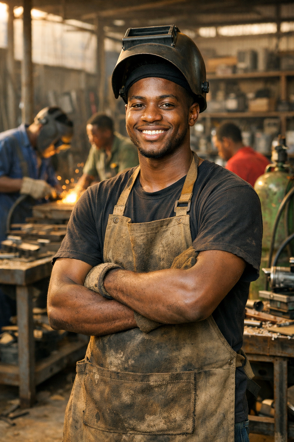 Welding class at St. Michael Skill Trade College, Badagry Lagos Nigeria